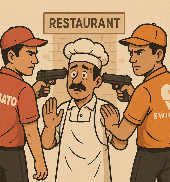 Zomato Swiggy holding restaurants hostage