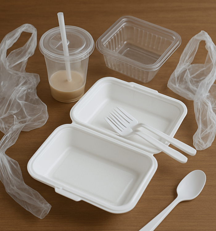 Plastic waste by food delivery